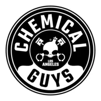 Chemical Guys logo featuring circular black and white design with text and Los Angeles location marker